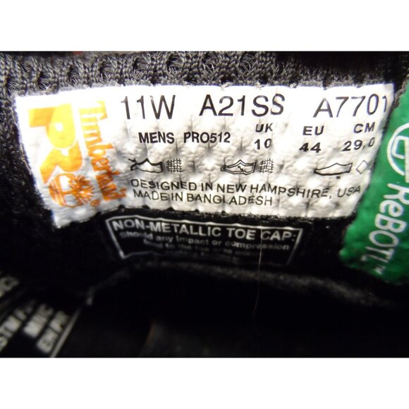 Timberland PRO Men's Reaxion Composite Toe Work Shoe A21SS Black/White Size 11W - Picture 8 of 8